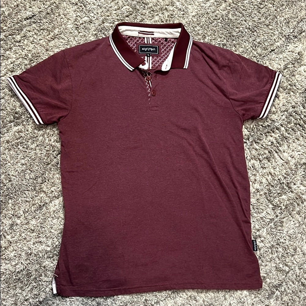 Maroon Polo Shirt Classic Knit Design